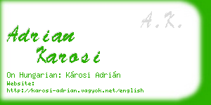 adrian karosi business card